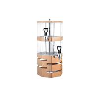 Llenadora de botellas con grifo, Dispensador de bebidas 4L for fiestas Soporte espita for PC acero inoxidable multicolor 1-3 niveles(Brass,2F)