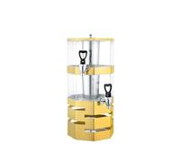 Llenadora de botellas con grifo, Dispensador de bebidas 4L for fiestas Soporte espita for PC acero inoxidable multicolor 1-3 niveles(Gold,2F)