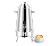 Llenadora de botellas con grifo, El acero inoxidable caliente del dispensador de la bebida 13L multicolor for el jugo café va fiesta(Silver)