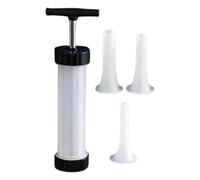 Llenadora de carne manual: herramienta de prensado de salchichas vertical, máquina de relleno manual, aparato compacto de procesamiento de alimentos | Equipo de cocina de tubos múltiples para crear re