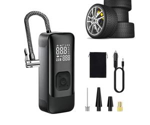 Llenadora de neumáticos de coche, 2 modos, con cable | Minibomba de aire exterior para coche, deporte, exterior, hogar, viajes, ayuda en carretera