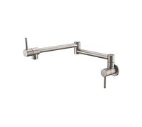 Llenadora de Ollas, Pot rellena grifo de cocina montada en la pared plegada agua fría toque gira boque(Brushed Nickel)