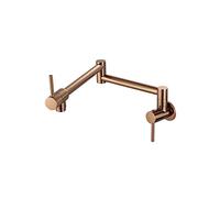 Llenadora de Ollas, Pot rellena grifo de cocina montada en la pared plegada agua fría toque gira boque(Rose Gold)