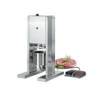 Llenadora eléctrica de salchichas - Máquina de relleno de salchichas con 3 boquillas y pedal de pie, tolva desmontable de 3 litros para cocinas comerciales, ideal para procesar carne