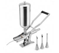 Llenadora Manual De Churros Donuts 5l, Máquina De Acero Inoxidable Con Kit De Boquilla