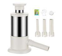 Llenadora manual de salchichas, prensa de acero inoxidable, máquina de relleno de carne a mano, utensilio de cocina duradero, arroz pegajoso para el hogar, barbacoa, vacaciones, charcutería