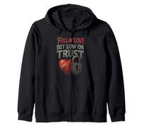 Lleno de amor pero baja confianza Sudadera con Capucha