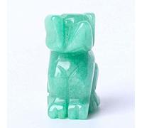 lleno de textura Be Meeting Natural Crystal 1.5 pulgadas Estatua de perro Tallado a mano Cuarzo Animal Estatuilla Escultura Piedras de bolsillo Decoración de escritorio for el hogar Colección de masco