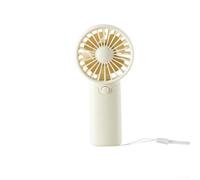 Lleva fácilmente este ventilador de bolsillo compacto de mano para una brisa refrescante en cualquier momento y en cualquier lugar que lo necesites (blanco)