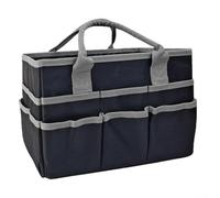 Lleva todos los artículos esenciales de jardín en un solo lugar con esta bolsa de múltiples bolsillos, también funciona bien para profesores que gestionan los recursos del aula (negro y gris)