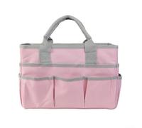 Lleva todos los artículos esenciales de jardín en un solo lugar con esta bolsa de múltiples bolsillos, también funciona bien para profesores que gestionan los recursos del aula (rosa)