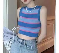 Llévalo en cualquier lugar, la camisa sin mangas para mujer en un punto ligero y transpirable que se mueve contigo todo el día (azul)