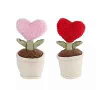 ¡Llévame a casa! Peluche de flor en maceta con corazón, 17 cm, varios modelos