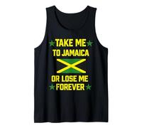 Llévame a Jamaica o Lose Me Forever Crucero por la Bandera del Caribe Camiseta sin Mangas