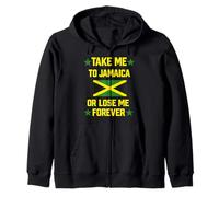 Llévame a Jamaica o Lose Me Forever Crucero por la Bandera del Caribe Sudadera con Capucha