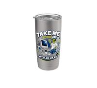 Llévame a la década de 2000 Retro Alien Y2K Millennium Throwback Vaso térmico de acero inoxidable de doble pared