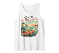 Llévame a la Playa Retro Sunset Drive Camiseta sin Mangas