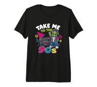 Llévame a los 90 Retro Alien Hip Hop Boombox Throwback Camiseta Premium