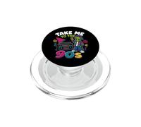 Llévame a los 90 Retro Alien Hip Hop Boombox Throwback PopSockets PopGrip para MagSafe