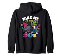 Llévame a los 90 Retro Alien Hip Hop Boombox Throwback Sudadera con Capucha