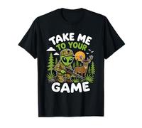 Llévame a tu Juego Cazador alienígena secuestro OVNI Camiseta