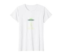Llévame a tu líder OVNI Sci-Fi Alien Encuentro Camiseta, Mujer, Blanco, S