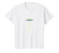 Llévame a tu líder OVNI Sci-Fi Alien Encuentro Camiseta, Niños, Blanco, 8 años