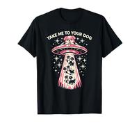 Llévame a tu Perro Retro UFO Puppy Alien Sci-Fi Humor Camiseta