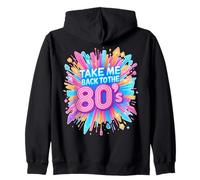 Llévame de vuelta a la vieja escuela de los 80 Ilustración Sudadera con Capucha
