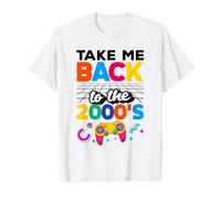 Llévame de Vuelta a los 2000's Vintage de Dos Miles Retro 00s Camiseta gráfica económica, Hombre, Blanco, L