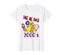 Llévame de Vuelta a los 2000's Vintage de Dos Miles Retro 00s Camiseta gráfica económica, Mujer, Blanco, M