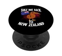 Llévame de Vuelta a Nueva Zelanda Kiwi Bird Flag Travel PopSockets PopGrip Adhesivo