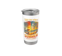 Llévame donde el verano nunca termina Aventura Vaso térmico de acero inoxidable de doble pared