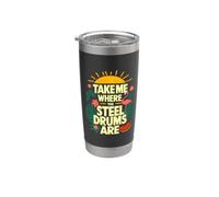 Llévame donde están los tambores de acero - Flamingo Reggae Summer Vaso térmico de acero inoxidable de doble pared