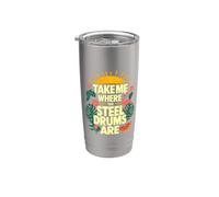 Llévame donde están los tambores de acero - Flamingo Reggae Summer Vaso térmico de acero inoxidable de doble pared