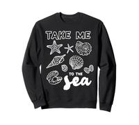 Llévame, Playa, Concha, Estrella de mar, Costa, Verano, Marina Sudadera