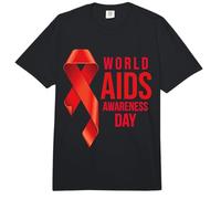 Llevamos el Día de la Cinta Roja Concienciación del Día Mundial del SIDA Comfort Colors Adult Heavyweight T-Shirt