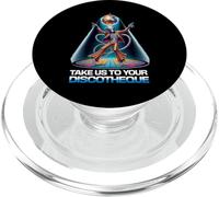 Llévanos a tu Discoteca Alien Disco Dancing Retro 70s PopSockets PopGrip para MagSafe