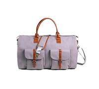 Llevar bolsas de ropa impermeables Gran capacidad - Bolso de mano ligero con correa de hombro desmontable, viaje con cremallera para vuelos, Gris, Se référer au descriptif, Consulte la descripción