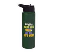 Llevar muchos sombreros todo en un día Secretario de escuela de trabajo Stainless Steel Insulated Water Bottle
