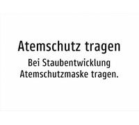 Llevar protección respiratoria - En caso de desarrollo de polvo, llevar un respirador - Señal de aluminio A4: 297 x 210 mm - Sin gráficos, solo texto