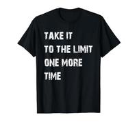 Llévelo al límite una Vez más Camiseta gráfica económica, Hombre, Negro, M
