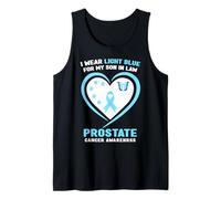 Llevo Azul Claro para mi yerno Cáncer de próstata Camiseta sin Mangas