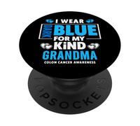Llevo Azul Oscuro para mi Abuela - Conciencia sobre el cáncer de Colon PopSockets PopGrip Adhesivo