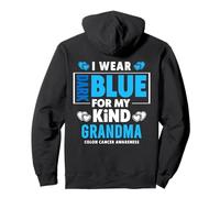 Llevo Azul Oscuro para mi Abuela - Conciencia sobre el cáncer de Colon Sudadera con Capucha