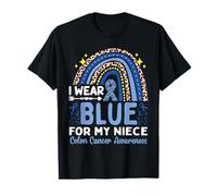 Llevo Azul para mi Sobrina Cintas de concienciación sobre el cáncer de Colon Camiseta