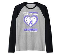 Llevo bígaro para mi Madre Conciencia sobre el cáncer de estómago Camiseta Manga Raglan