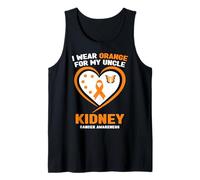 Llevo Naranja para la Conciencia sobre el cáncer de riñón de mi tío Camiseta sin Mangas