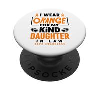 Llevo Naranja para mi Hija en la Ley Conciencia de la EPOC PopSockets PopGrip Adhesivo