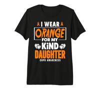 Llevo Naranja para Mi Hija Guerrero EPOC Concienciación sobre la EPOC Camiseta Premium